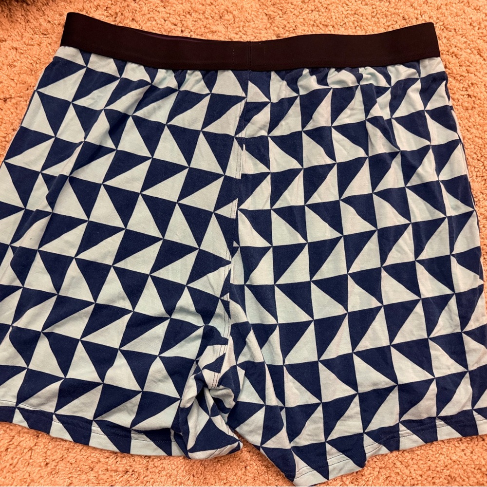 ME Meundies Blue Geometric Pattern Fabric, size large